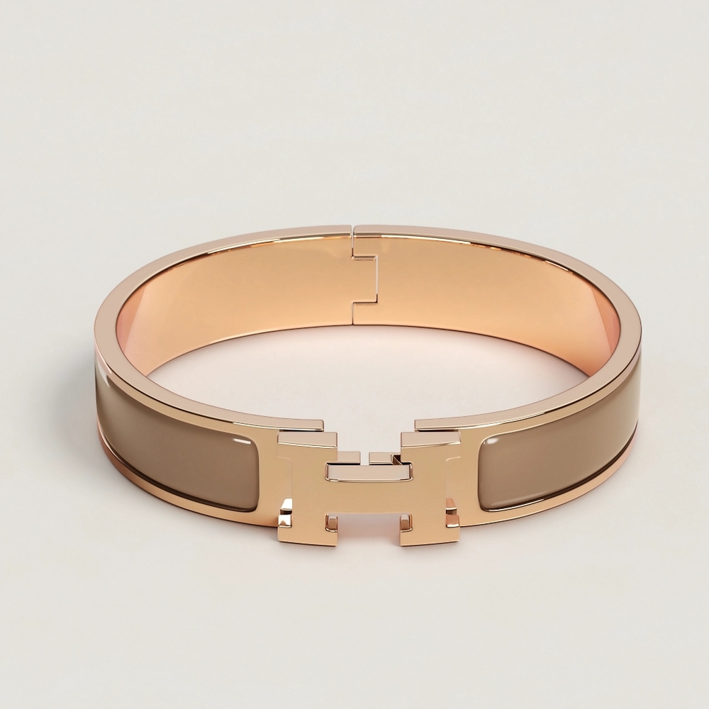 Hermes Gold and Cream Bracelet